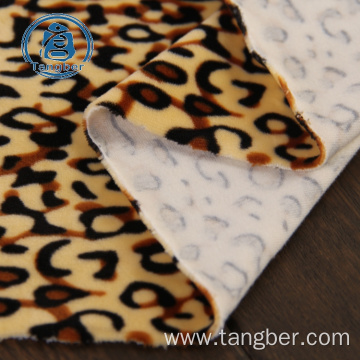 100% polyester thin animal printed polar fleece fabric